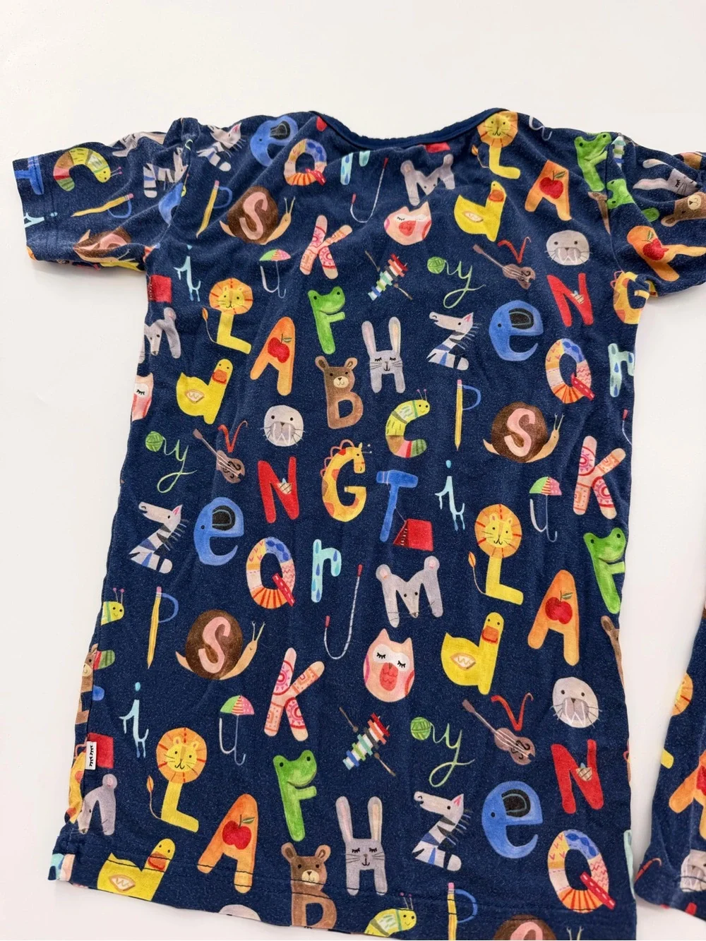 Little Sleepies Bamboo Pajama Set ABC Alphabet Navy Blue 5/6 Pajamas PJ Pajama